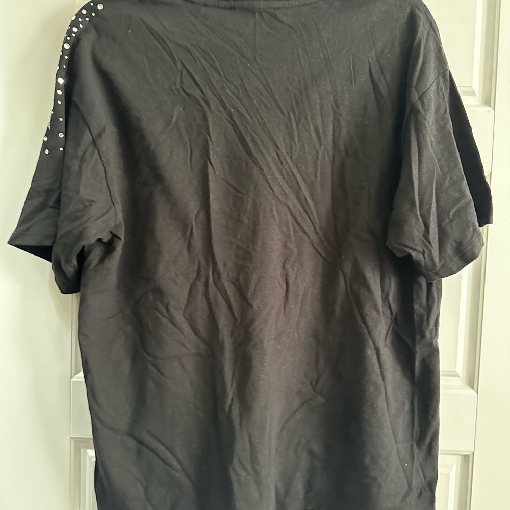 The Kooples Black Short Sleeve Tee with White Accents - Picture 4 of 4